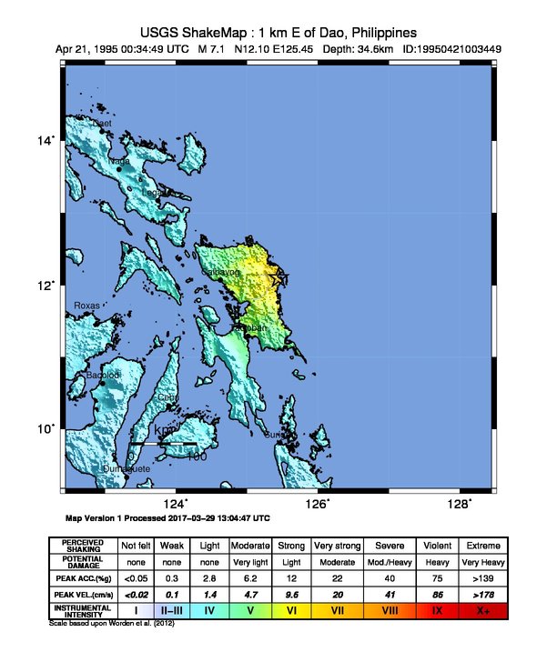 ShakeMap Intensity Thumbnail